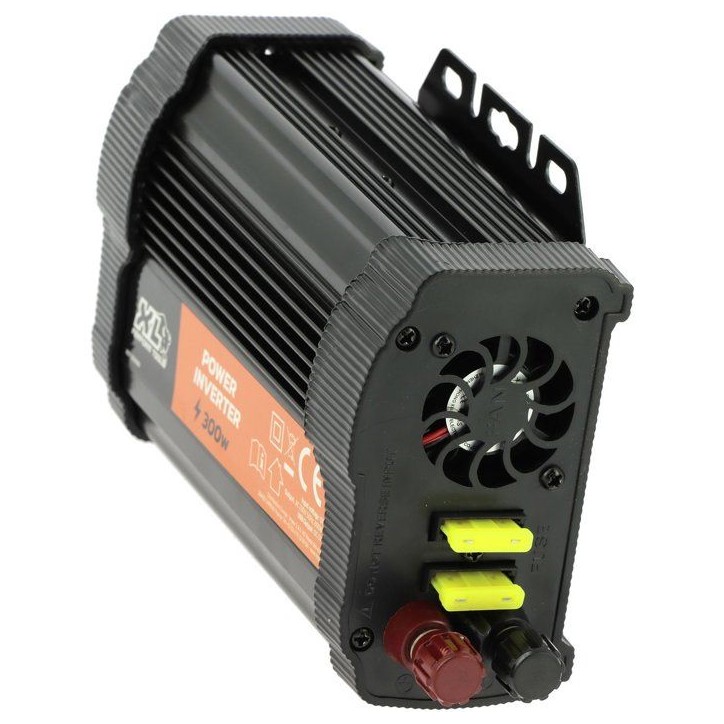 Convertisseur - XL PERFORM TOOLS - 12V-230V - 300 W - 2 fusibles inclus - 2 sorties USB Convertisseur - XL PERFORM TOOLS - 12V-230V - 300 W - 2 fusibles inclus - 2 sorties USB