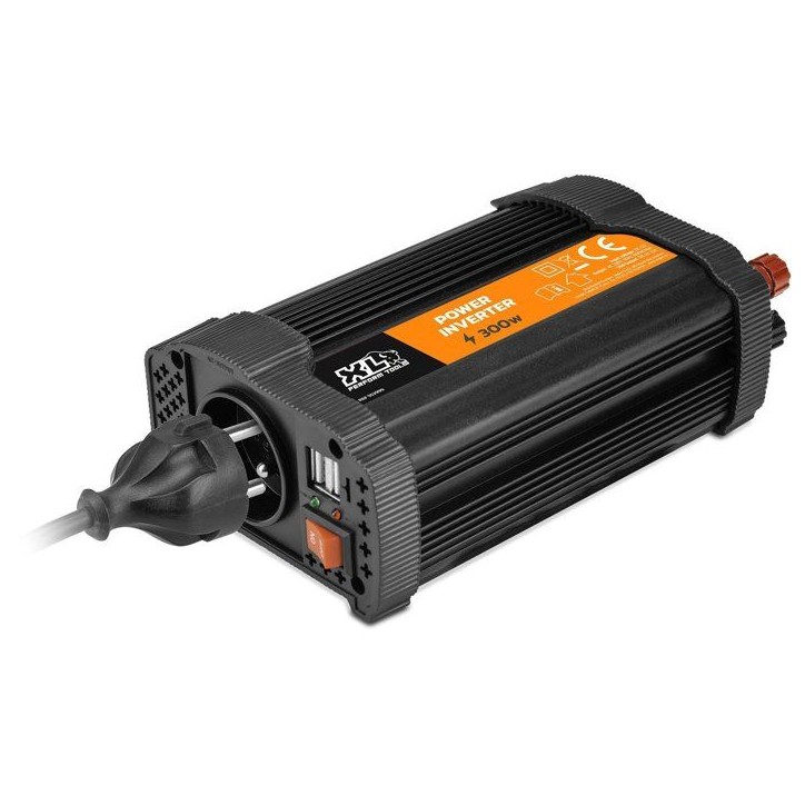 Convertisseur - XL PERFORM TOOLS - 12V-230V - 300 W - 2 fusibles inclus - 2 sorties USB Convertisseur - XL PERFORM TOOLS - 12V-230V - 300 W - 2 fusibles inclus - 2 sorties USB