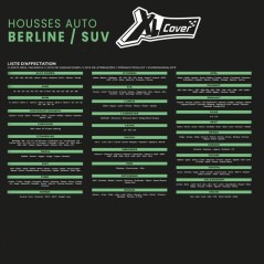 Housses auto - XLCOVER - SUV/Berline - Fractionnable - Housses assises