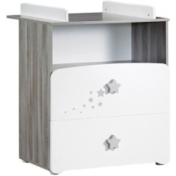 Chambre bébé duo Nao: lit 120x60, commode a langer - Babyprice - Bla