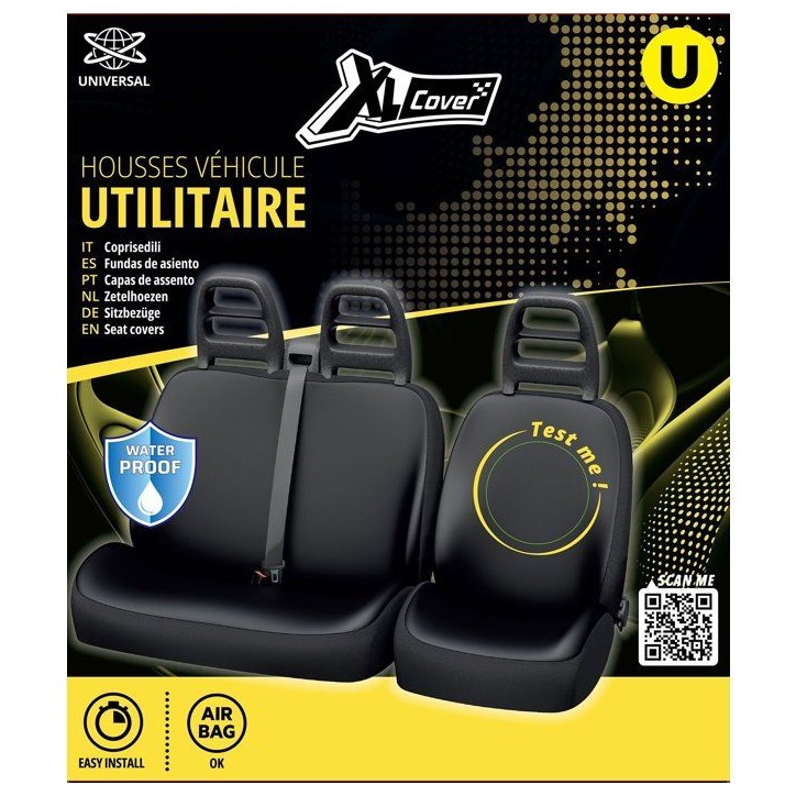 Housses auto- XLCOVER - Utilitaire - Housses siege conducteur et banquette Housses auto- XLCOVER - Utilitaire - Housses siege conducteur et banquette
