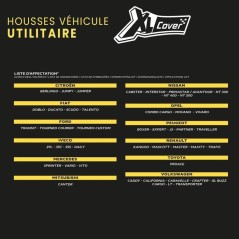 Housses auto- XLCOVER - Utilitaire - Housses siege conducteur et banqu