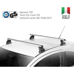 Lot de 2 Barres de toit - GREEN VALLEY - Easy One N° 16 - Aluminium -