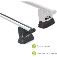 Lot de 2 Barres de toit - GREEN VALLEY - Easy One N° 16 - Aluminium -