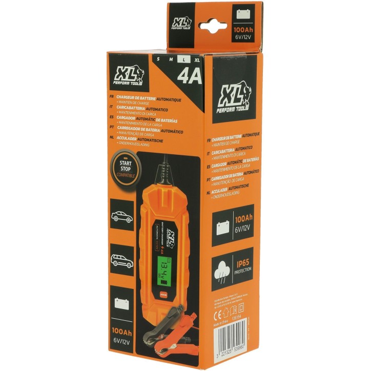 Chargeur batterie auto - XLPT - 4A - 70W - 12V - 3 m - IP65 - Mode Supply - Affichage digital Chargeur batterie auto - XLPT - 4A - 70W - 12V - 3 m - IP65 - Mode Supply - Affichage digital