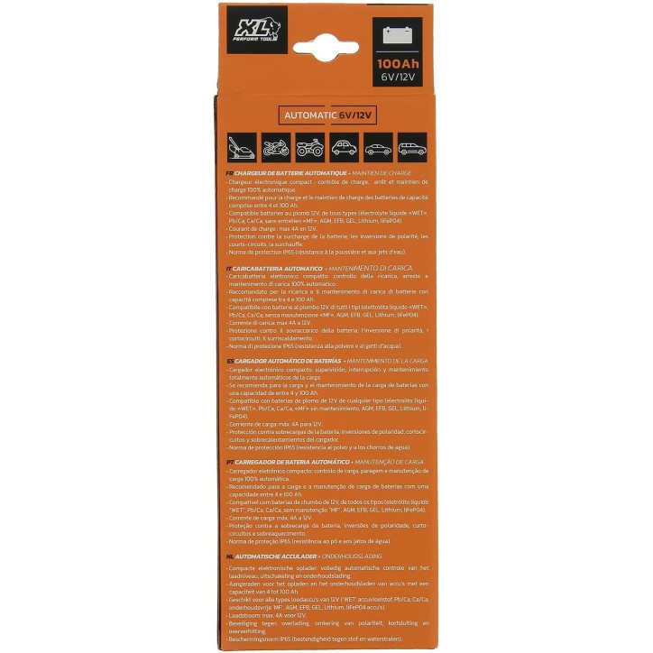 Chargeur batterie auto - XLPT - 4A - 70W - 12V - 3 m - IP65 - Mode Supply - Affichage digital Chargeur batterie auto - XLPT - 4A - 70W - 12V - 3 m - IP65 - Mode Supply - Affichage digital