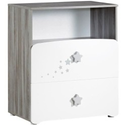 Chambre bébé duo Nao: lit 120x60, commode a langer - Babyprice - Bla