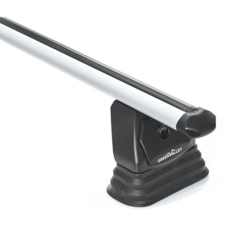 Lot de 2 Barres de toit - GREEN VALLEY - Easy One N° 18 - Aluminium - Fixation fix point - Jusqu'a 75 kg