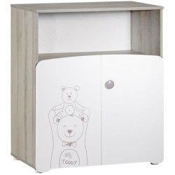 Chambre bébé trio Teddy: lit 120x60, commode a langer et armoire - B