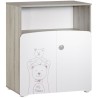 Chambre bébé trio Teddy: lit 120x60, commode a langer et armoire - B