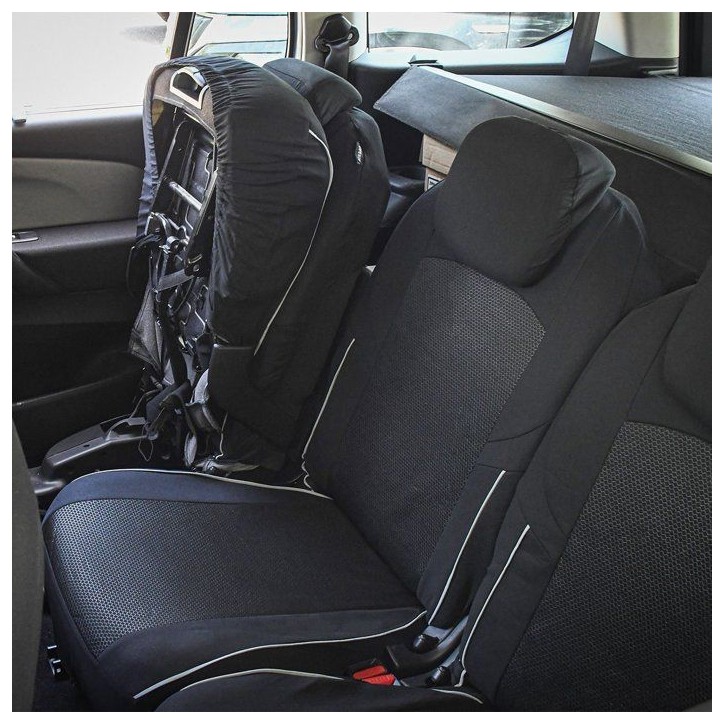 Pack de 5 housses auto universelles - XLCOVER - Monospace - Compatible Airbags - Housses les assises, dossiers et appuis-tete Pack de 5 housses auto universelles - XLCOVER - Monospace - Compatible Airbags - Housses les assises, dossiers et appuis-tete