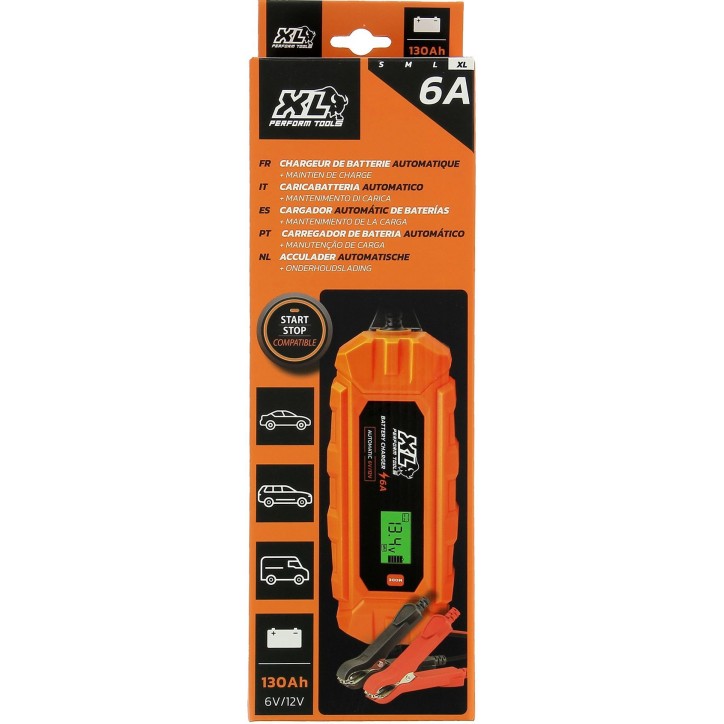 Chargeur batterie auto - XLPT - 6A - 100W - 12V - 3 m - IP65 - Mode Supply - Affichage digital