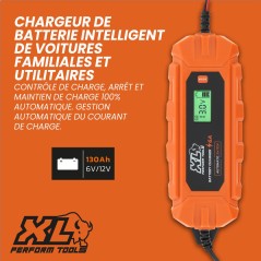 Chargeur batterie auto - XLPT - 6A - 100W - 12V - 3 m - IP65 - Mode Su