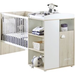 Lit Combiné - 120x60cm - Evolutif en 90x190cm - Babyprice Smile - Het