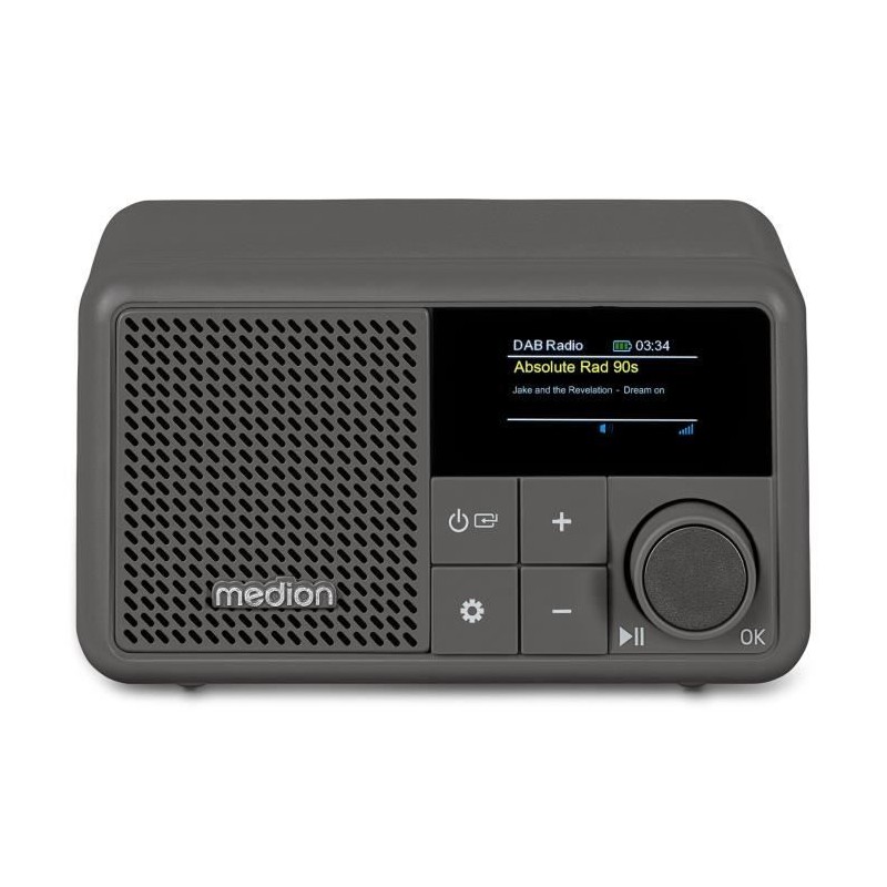 Mini Radio - MEDION - DAB/FM - Mono 2W RMS - Gris