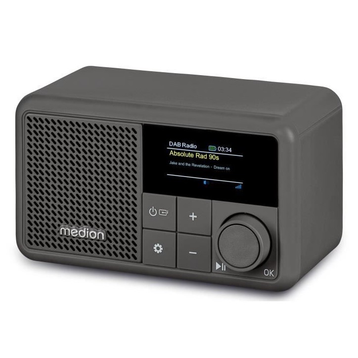 Mini Radio - MEDION - DAB/FM - Mono 2W RMS - Gris Mini Radio - MEDION - DAB/FM - Mono 2W RMS - Gris