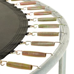 Trampoline bleu avec échelle, couverture de propreté et kit d'ancrag