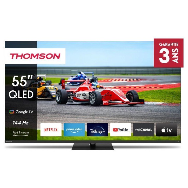 Thomson 55QG7C14 - TV QLED 55 (139 cm) - 4K UHD 3840x2160 - 144 Hz - Google TV - 2xHDMI 2.1 + 2xHDMI 2.0 - WiFi Thomson 55QG7C14 - TV QLED 55 (139 cm) - 4K UHD 3840x2160 - 144 Hz - Google TV - 2xHDMI 2.1 + 2xHDMI 2.0 - WiFi