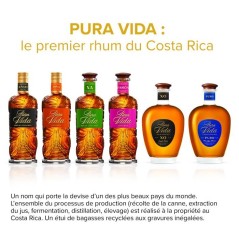 PURA VIDA - X.A - Rhum Brun - 40 % Alcool - Origine : Costa Rica - Bou