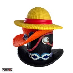Tirelire - PLASTOY - One Piece Pile de chapeaux Luffy Ace Sabo - Plast