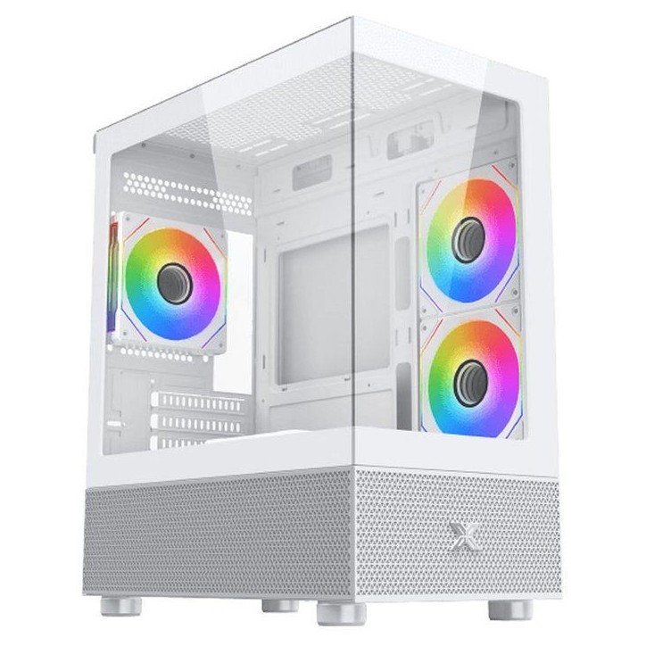 Boîtier PC sans alimentation - XIGMATEK - Alphard M Arctic - Mini tour - Format M-ATX - 4x120mm A-RGB - Blanc Boîtier PC sans alimentation - XIGMATEK - Alphard M Arctic - Mini tour - Format M-ATX - 4x120mm A-RGB - Blanc