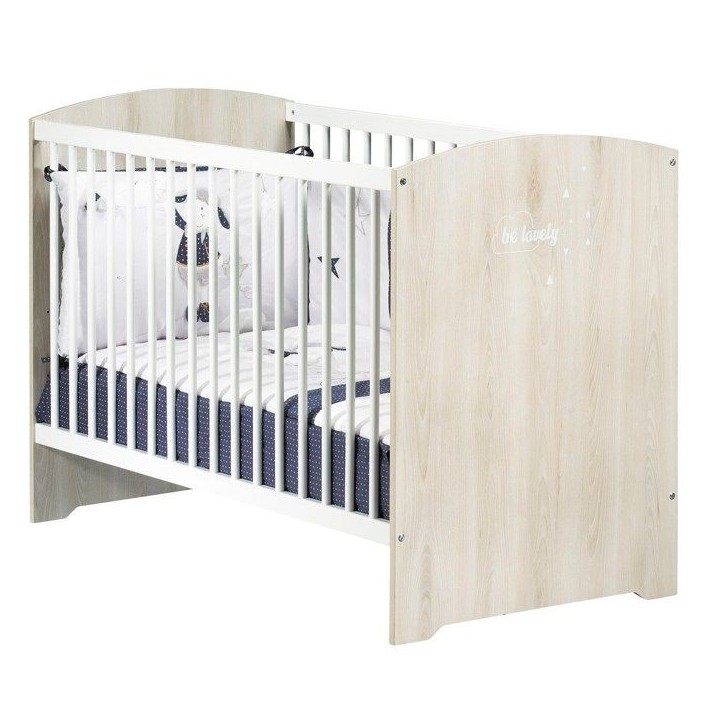 Lit bébé a barreaux - 120 x 60 cm - Babyprice Smile - Hetre Lit bébé a barreaux - 120 x 60 cm - Babyprice Smile - Hetre