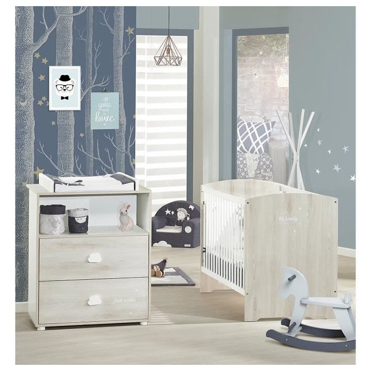 Lit bébé a barreaux - 120 x 60 cm - Babyprice Smile - Hetre Lit bébé a barreaux - 120 x 60 cm - Babyprice Smile - Hetre