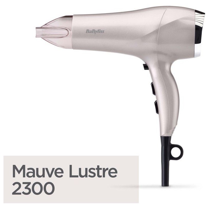 Seche-cheveux - BABYLISS - D781E - Ionique anti-frisottis - 2300W - 3 températures - Mauve Lustre Seche-cheveux - BABYLISS - D781E - Ionique anti-frisottis - 2300W - 3 températures - Mauve Lustre