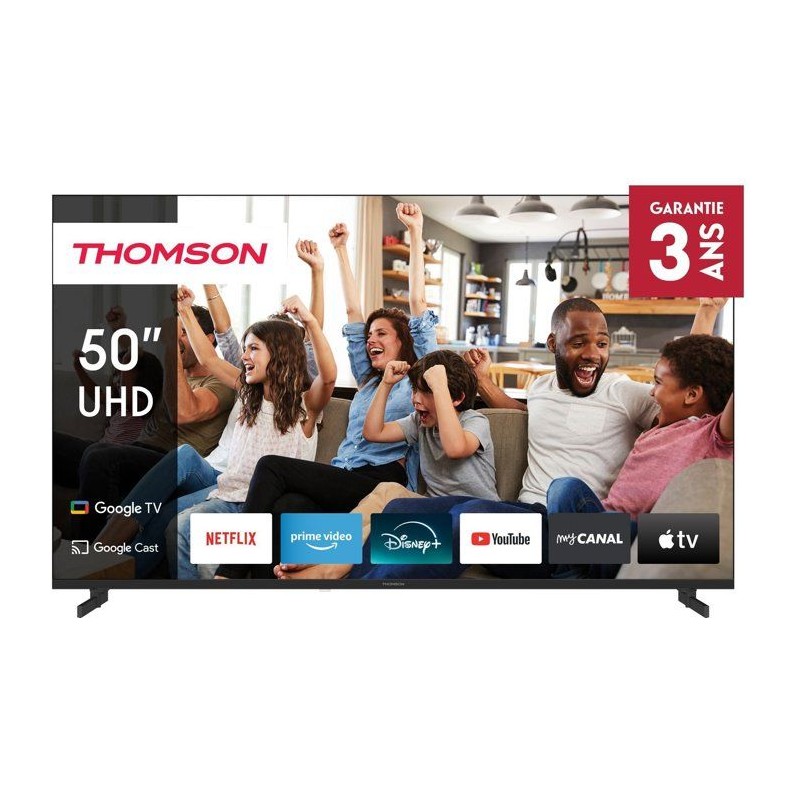 Thomson 50UG4S14 - TV LED 50 (126 cm) - 4K UHD 3840x2160 - Google TV -