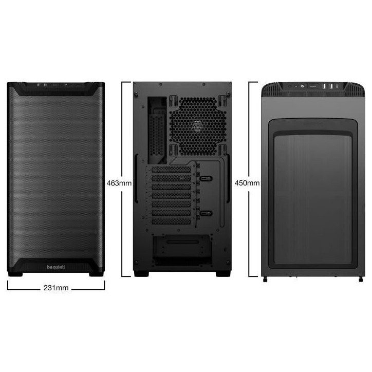 Boîtier PC - BE QUIET! - Pure Base 501 Airflow Window - Noir - Moyen Tour - Gamer Boîtier PC - BE QUIET! - Pure Base 501 Airflow Window - Noir - Moyen Tour - Gamer