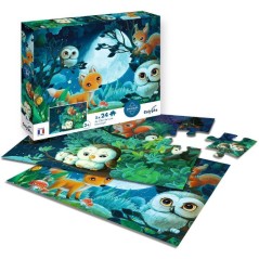 2 Puzzles - SENTOSPHERE - 24 pieces - Au clair de Lune - Observation - Mémoire - Logique - Des 3 ans
