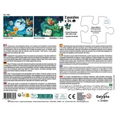 2 Puzzles - SENTOSPHERE - 24 pieces - Au clair de Lune - Observation -