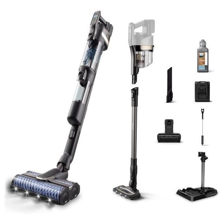 Aspirateur balai laveur 3-en-1 - PHILIPS - XW9463/10 - Série 9000 - PowerCyclone AquaTrio - 4000 tours/min - Noir Aspirateur balai laveur 3-en-1 - PHILIPS - XW9463/10 - Série 9000 - PowerCyclone AquaTrio - 4000 tours/min - Noir