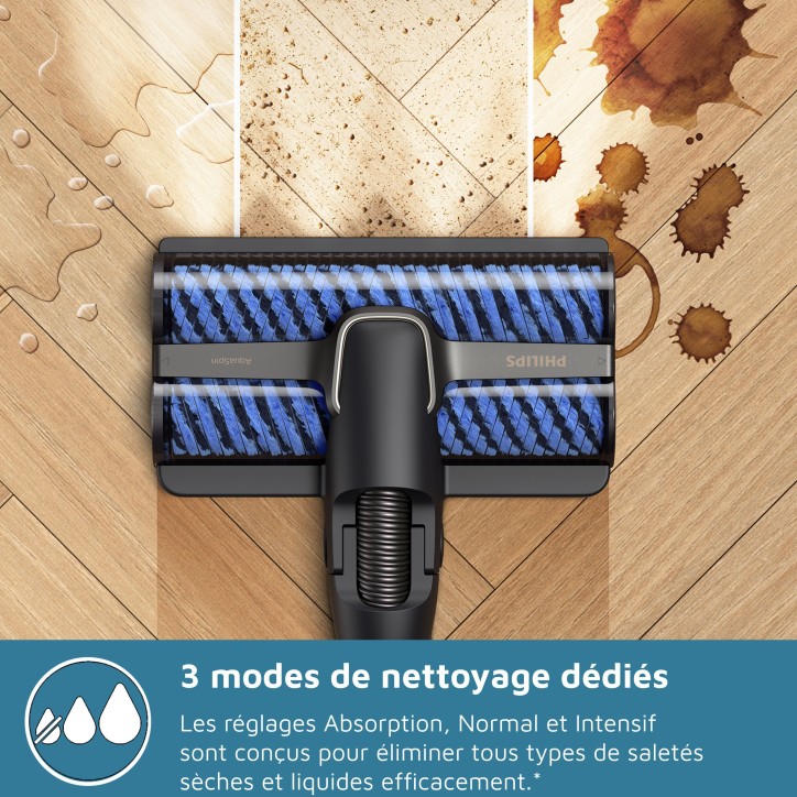 Aspirateur balai laveur 3-en-1 - PHILIPS - XW9463/10 - Série 9000 - PowerCyclone AquaTrio - 4000 tours/min - Noir Aspirateur balai laveur 3-en-1 - PHILIPS - XW9463/10 - Série 9000 - PowerCyclone AquaTrio - 4000 tours/min - Noir