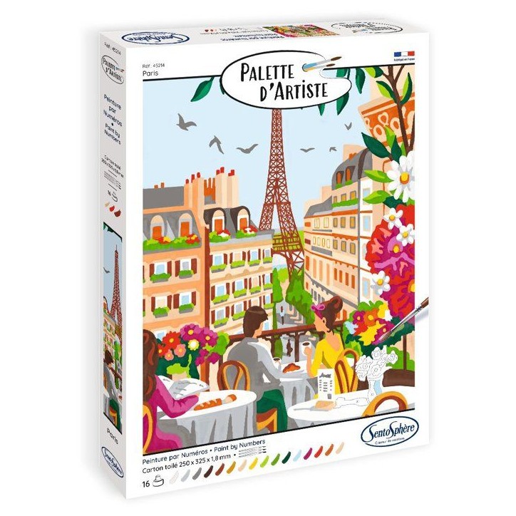 Peinture acrylique - SENTOSPHERE - Palette D'artiste - Paris - Peinture a numéro pour adulte - Tableau en carte toilée Peinture acrylique - SENTOSPHERE - Palette D'artiste - Paris - Peinture a numéro pour adulte - Tableau en carte toilée