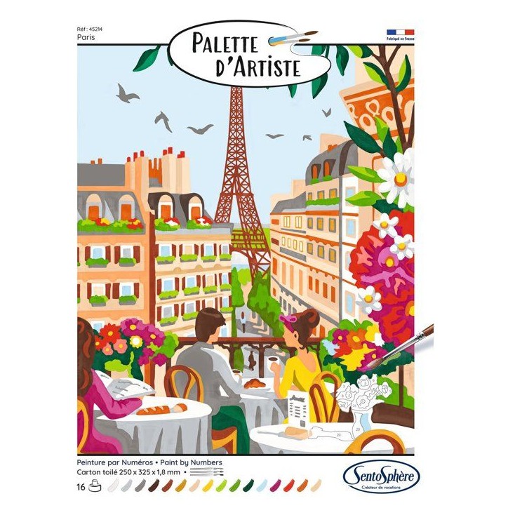 Peinture acrylique - SENTOSPHERE - Palette D'artiste - Paris - Peinture a numéro pour adulte - Tableau en carte toilée Peinture acrylique - SENTOSPHERE - Palette D'artiste - Paris - Peinture a numéro pour adulte - Tableau en carte toilée