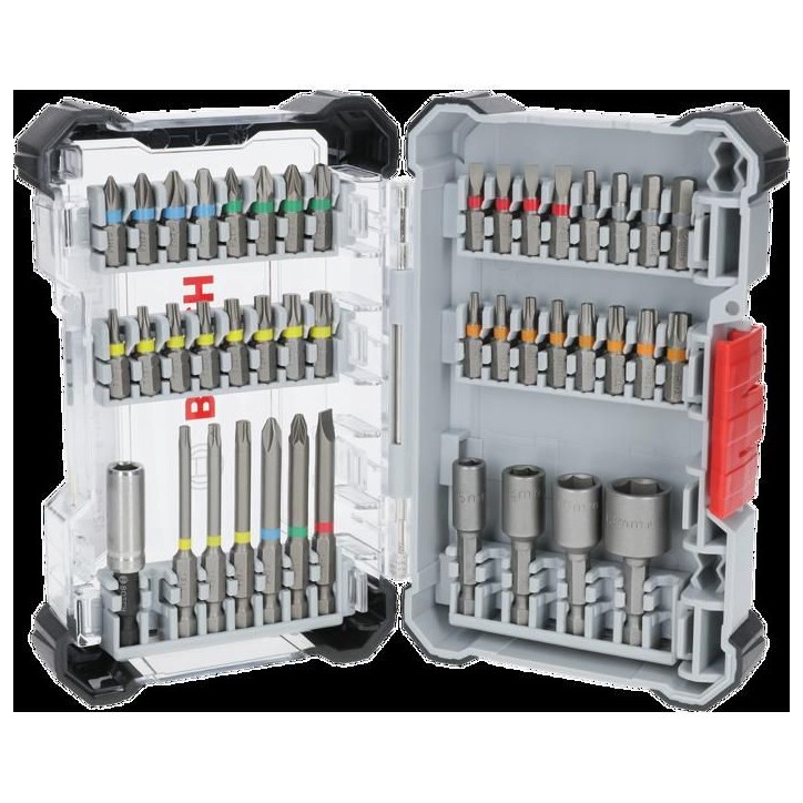 Coffret d'embouts de vissage - Bosch - 2607017723 - 43 pieces - Acier S2 - Boîte Pick and Click Coffret d'embouts de vissage - Bosch - 2607017723 - 43 pieces - Acier S2 - Boîte Pick and Click