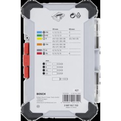 Coffret d'embouts de vissage - Bosch - 2607017723 - 43 pieces - Acier