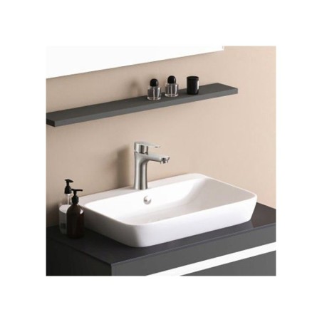 Mitigeur lavabo - EDOUARD ROUSSEAU - Onabi - Inox brossé - Cartouche céramique Ø 35 mm - Economie d'eau