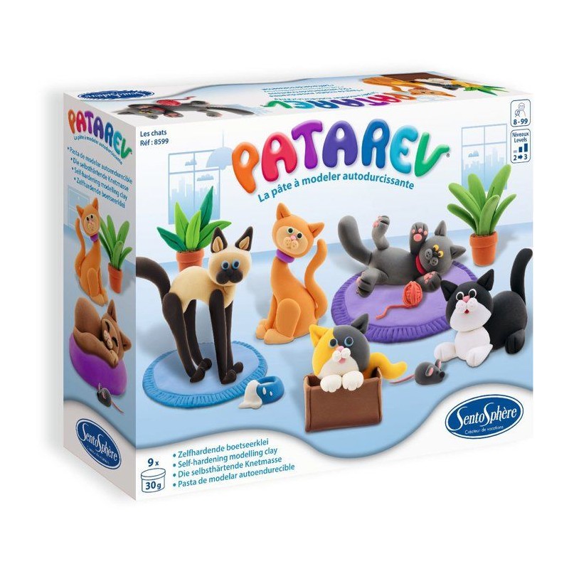 Pate a modeler autodurcissante - SENTOSPHERE - Patarev - Les Chats - D