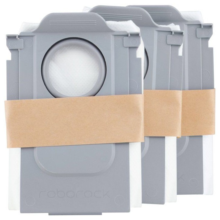 Lot de 3 sacs a poussiere - ROBOROCK - Pour QREVO et SAROS - Blanc Lot de 3 sacs a poussiere - ROBOROCK - Pour QREVO et SAROS - Blanc