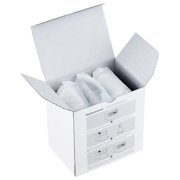 Lot de 3 sacs a poussiere - ROBOROCK - Pour QREVO et SAROS - Blanc Lot de 3 sacs a poussiere - ROBOROCK - Pour QREVO et SAROS - Blanc