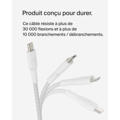 Câble tressé - BELKIN - USB-C vers USB-C - 0,15 m