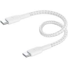 Câble tressé - BELKIN - USB-C vers USB-C - 0,15 m