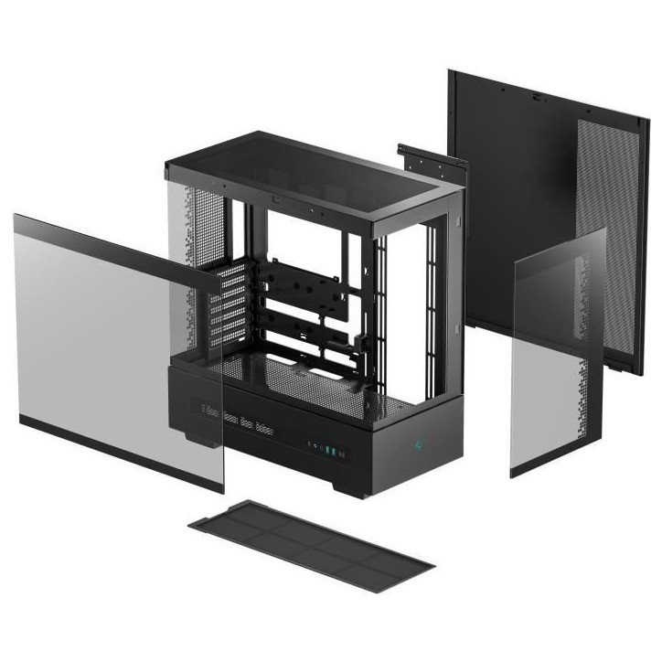Boîtier PC sans alimentation - DEEPCOOL - CH690 Digital Noir - Moyen tour - Format ATX - 3x120mm + affichage digital - Blanc Boîtier PC sans alimentation - DEEPCOOL - CH690 Digital Noir - Moyen tour - Format ATX - 3x120mm + affichage digital - Blanc