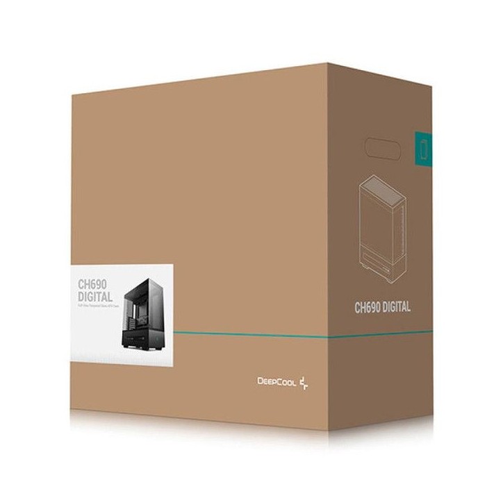 Boîtier PC sans alimentation - DEEPCOOL - CH690 Digital Noir - Moyen tour - Format ATX - 3x120mm + affichage digital - Blanc Boîtier PC sans alimentation - DEEPCOOL - CH690 Digital Noir - Moyen tour - Format ATX - 3x120mm + affichage digital - Blanc