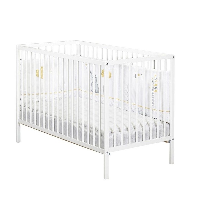 Lit bébé - 120 x 60 cm - Babyprice First - Tout barreaux - En bois b Lit bébé - 120 x 60 cm - Babyprice First - Tout barreaux - En bois b