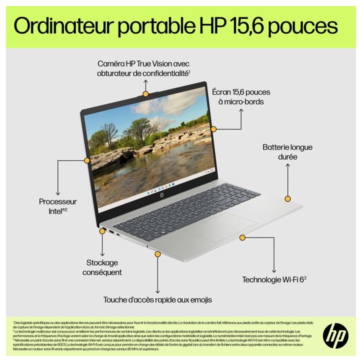PC Portable HP 15-fd0122nf - Windows 11 - 15,6 FHD - Core i5-1334U - RAM 16Go - Stockage 1To SSD - AZERTY PC Portable HP 15-fd0122nf - Windows 11 - 15,6 FHD - Core i5-1334U - RAM 16Go - Stockage 1To SSD - AZERTY