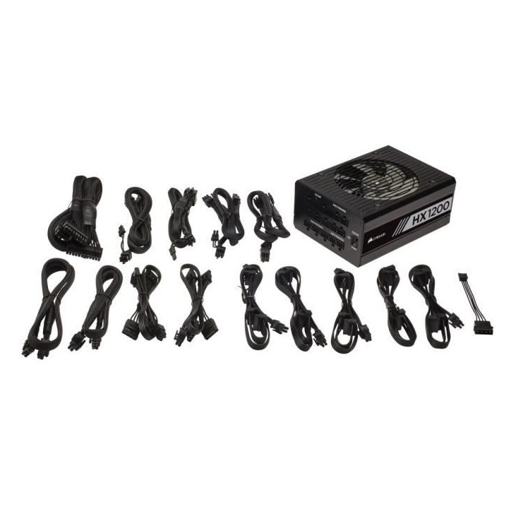 Alimentation PC - CORSAIR - HXi Series (2025) - HX1200i - 1200 Watt - 80 PLUS Platinum - C14 Version Alimentation PC - CORSAIR - HXi Series (2025) - HX1200i - 1200 Watt - 80 PLUS Platinum - C14 Version