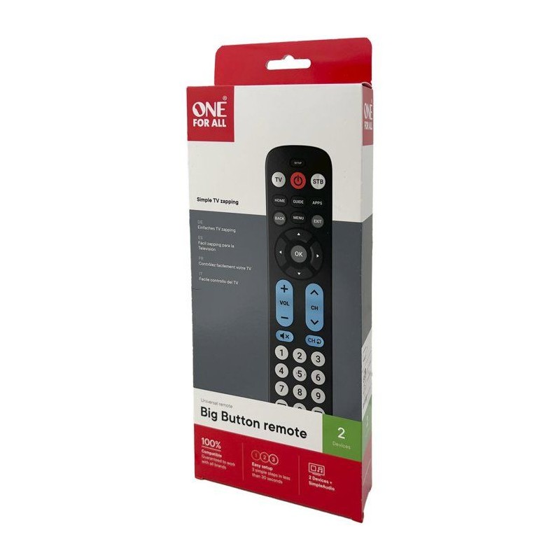 Télécommande universelle - Big Button - 2en1